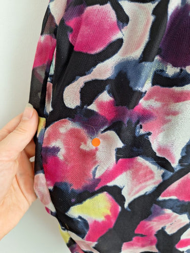Second-Hand - Diane von Furstenberg Enchanting Mottled Blooms Silk Mini Dress Size 4 - SwapUp