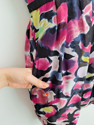 Second-Hand - Diane von Furstenberg Enchanting Mottled Blooms Silk Mini Dress Size 4 - SwapUp