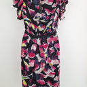 Second-Hand - Diane von Furstenberg Enchanting Mottled Blooms Silk Mini Dress Size 4 - SwapUp