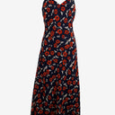 Second-Hand - Finders Keepers Navy Slip Out To Lunch Georgette Midi Dress Size 6 - SwapUp