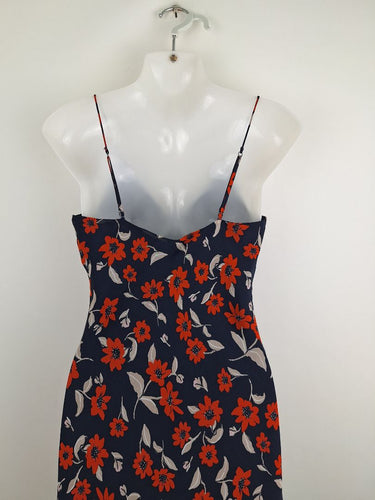 Second-Hand - Finders Keepers Navy Slip Out To Lunch Georgette Midi Dress Size 6 - SwapUp