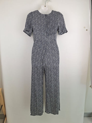 Second-Hand - DISSH Ditsy Floral Navy Jumpsuit Size 8 - SwapUp
