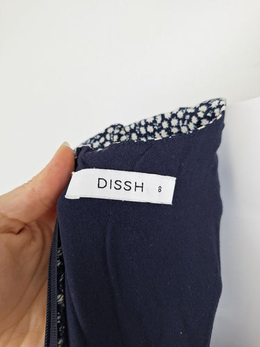 Second-Hand - DISSH Ditsy Floral Navy Jumpsuit Size 8 - SwapUp