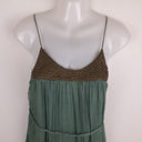 Second-Hand - Magali Pascal Bohemian Sage Studded Silk Mini Dress Size M - SwapUp