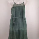 Second-Hand - Magali Pascal Bohemian Sage Studded Silk Mini Dress Size M - SwapUp