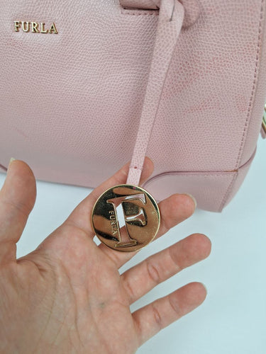 Second-Hand - Furla Bubblegum Pink Dolly Saffiano Bag - SwapUp