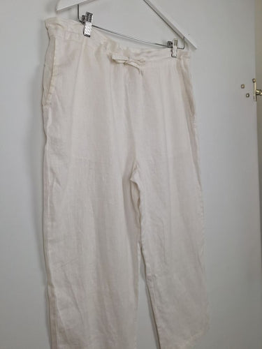 Second-Hand - Assembly Label Casual Summer Linen Drawstring Pants Size 8 - SwapUp