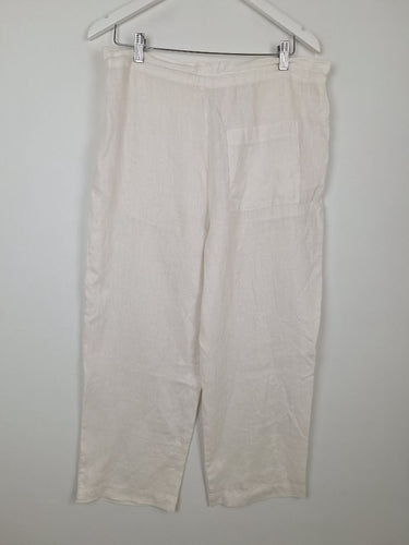 Second-Hand - Assembly Label Casual Summer Linen Drawstring Pants Size 8 - SwapUp
