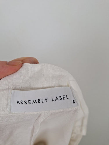 Second-Hand - Assembly Label Casual Summer Linen Drawstring Pants Size 8 - SwapUp