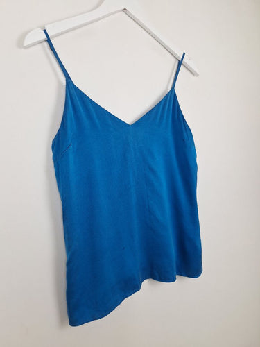 Second-Hand - Witchery Bright Blue V Neck Camisole Top Size 6 - SwapUp