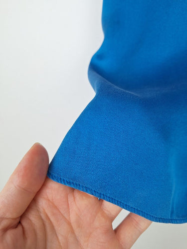 Second-Hand - Witchery Bright Blue V Neck Camisole Top Size 6 - SwapUp