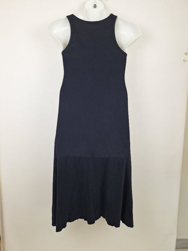 Second-Hand - Frances de Lourdes Everyday Indigo Ribbed Raw Hem Dress Size S - SwapUp