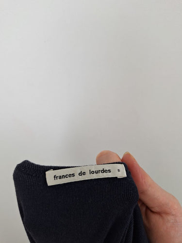 Second-Hand - Frances de Lourdes Everyday Indigo Ribbed Raw Hem Dress Size S - SwapUp