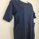 Second-Hand - Gorman Indigo Light Denim Plunge Pocket Dress Size 12 - SwapUp