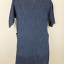 Second-Hand - Gorman Indigo Light Denim Plunge Pocket Dress Size 12 - SwapUp
