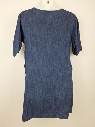 Second-Hand - Gorman Indigo Light Denim Plunge Pocket Dress Size 12 - SwapUp