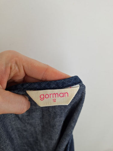 Second-Hand - Gorman Indigo Light Denim Plunge Pocket Dress Size 12 - SwapUp