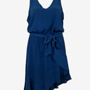 Second-Hand - Tussah Deep Blue Cut Out Mini Dress Size 14 - SwapUp