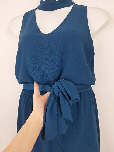 Second-Hand - Tussah Deep Blue Cut Out Mini Dress Size 14 - SwapUp