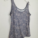 Second-Hand - Loobie's Story Soft Blue Animal Print Tank Top Size 14 - SwapUp