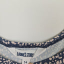 Second-Hand - Loobie's Story Soft Blue Animal Print Tank Top Size 14 - SwapUp