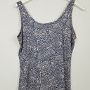 Second-Hand - Loobie's Story Soft Blue Animal Print Tank Top Size 14 - SwapUp