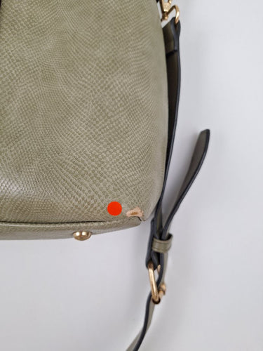 Second-Hand - Louenhide Olive Reptile Boxy Laptop Bag - SwapUp