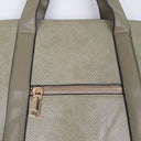 Second-Hand - Louenhide Olive Reptile Boxy Laptop Bag - SwapUp