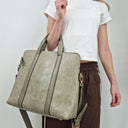 Second-Hand - Louenhide Olive Reptile Boxy Laptop Bag - SwapUp