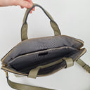 Second-Hand - Louenhide Olive Reptile Boxy Laptop Bag - SwapUp