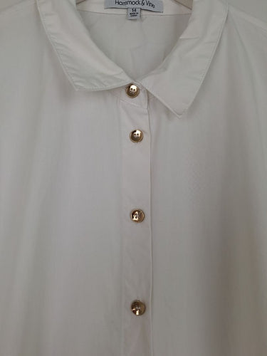 Second-Hand - Hammock & Vine Long Gold Button Collared Shirt Size 14 - SwapUp
