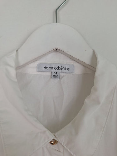 Second-Hand - Hammock & Vine Long Gold Button Collared Shirt Size 14 - SwapUp
