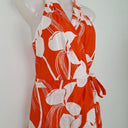 Second-Hand - Country Road Orange Floral Linen Wrap Dress Size 8 - SwapUp
