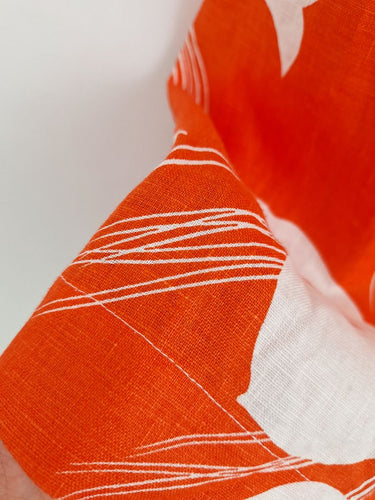 Second-Hand - Country Road Orange Floral Linen Wrap Dress Size 8 - SwapUp