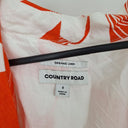 Second-Hand - Country Road Orange Floral Linen Wrap Dress Size 8 - SwapUp