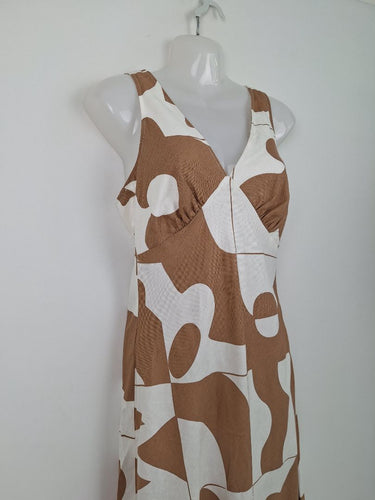 Second-Hand - Witchery Geo Tile Bias Cut Dress Size 6 - SwapUp