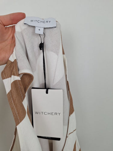 Second-Hand - Witchery Geo Tile Bias Cut Dress Size 6 - SwapUp