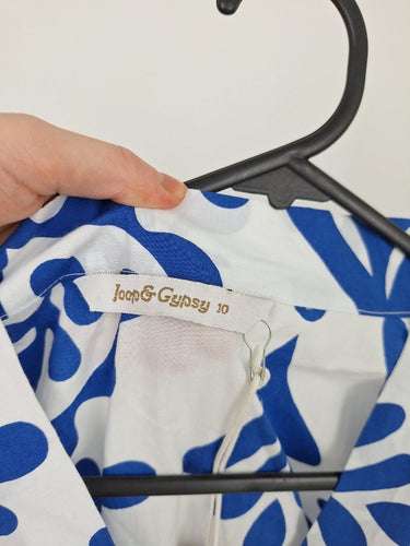 Second-Hand - Joop & Gypsy Lerici Blue Mini Dress Size 10 - SwapUp