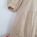 Second-Hand - Seed Ginger Linen Tiered Everyday Dress Size 8 - SwapUp