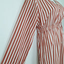 Second-Hand - Country Road Russet Stripe V Neck Midi Dress Size 8 - SwapUp