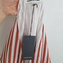 Second-Hand - Country Road Russet Stripe V Neck Midi Dress Size 8 - SwapUp