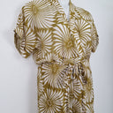 Second-Hand - Ginger & Smart Olive Pinwheel Midi Dress Size 8 - SwapUp