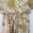 Second-Hand - Ginger & Smart Olive Pinwheel Midi Dress Size 8 - SwapUp