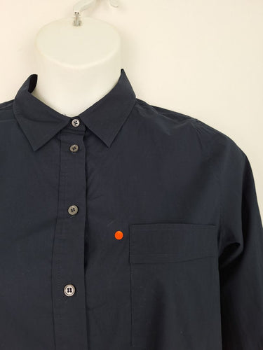 Second-Hand - Commonry Navy Contrast Stitch Shirt Dress Size 10 - SwapUp