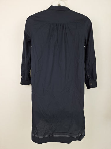 Second-Hand - Commonry Navy Contrast Stitch Shirt Dress Size 10 - SwapUp