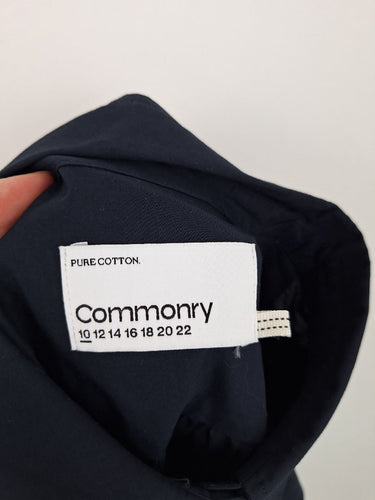Second-Hand - Commonry Navy Contrast Stitch Shirt Dress Size 10 - SwapUp