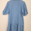 Second-Hand - Aere Coast Blue Linen Soft Puff Sleeve Dress Size 12 - SwapUp