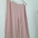 Second-Hand - Humidity Dusty Pink Linen Wide Leg Pants Size 10 - SwapUp