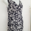 Second-Hand - Lauren Ralph Lauren Navy Rose Cowl Neck Mini Dress Size 10 - SwapUp
