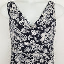Second-Hand - Lauren Ralph Lauren Navy Rose Cowl Neck Mini Dress Size 10 - SwapUp